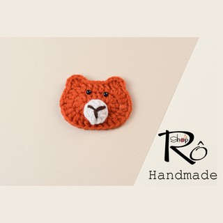 Kẹp tóc gấu hoạt hình dễ thương cho nữ và bé gái 5.5cm |Cặp tóc len đáng yêu |Shop Rô Handmade