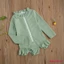 Mg-baby Bé Gái Dài Tay Một Mảnh Đồ Bơi, Màu Trơn Ruffle Dây Kéo Rash Guard Đồ Bơi Bộ Đồ Tắm