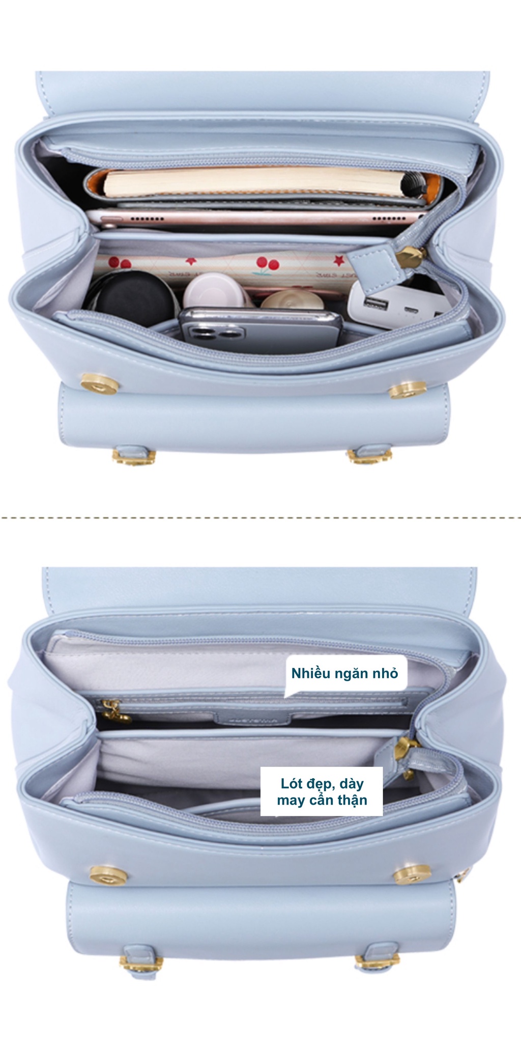 Mô tả Balo nữ đẹp Just Star thời trang cute dễ thương sang trọng xinh xắn 172686 Charm Treo Thỏ đi làm học đi chơi - 4