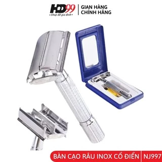 Dao Cạo Râu Inox NANJIE NJ997 | Dụng Cụ Cạo Râu Lưỡi Lam Cổ Điển