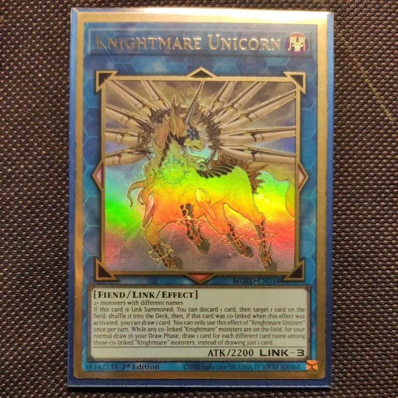 Knightmare Unicorn - MGED-EN034 - Premium Gold Rare 1st E