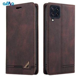 Bao da điện thoại nắp gập nam châm dạng ví retro cho Samsung Galaxy M32 2021 A05 M32 A12 A22 A32 4g 5g A52 A72 M32
