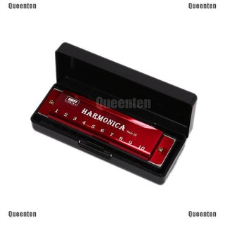 Queenten Kèn Harmonica 10 Lỗ Chuyên Dụng Cho Người Mới Bắt Đầu