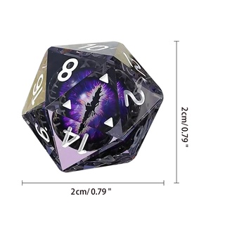 Xúc Xắc Kỹ Thuật Số 20 Mặt D20 Polyhedral Trong Suốt Nhiều Hình Dạng Cho Quán Bar / Pubg