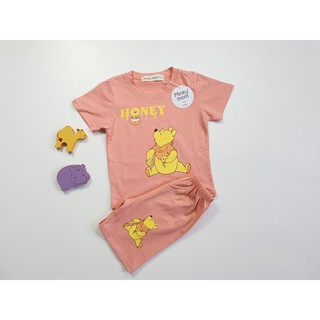 Bộ bé trai bộ bé gái gấu POOH Bộ bé trai in sư tử hoạt hình Minky Mom MK06