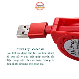 Dây Cáp Sạc 3 Đầu Đa Năng Loại C micro Chống Rối deerlu01