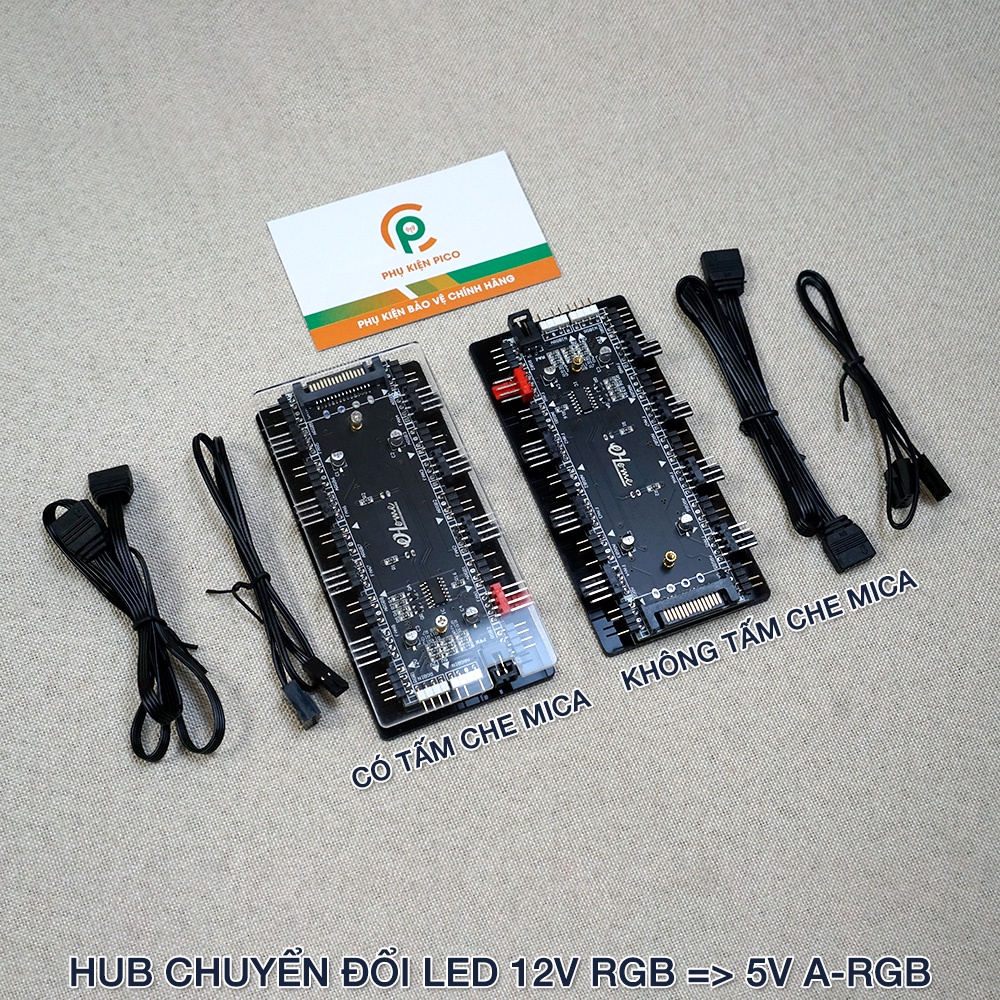 Bộ Chuyển đổi LED 5V ARGB 12V RGB PWM 8 Cổng - Fan Hub Chuyển đổi 12V ...