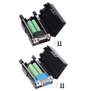 BTM D-SUB DB15 VGA Nữ Nam Cắm Đột Phá Thiết Bị Đầu Cuối Loại Vít Đầu Nối DIY