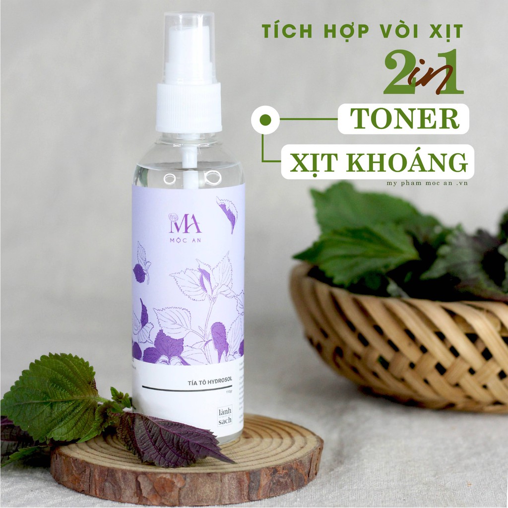 Ảnh Toner Tía Tô Hydrosol Mờ Thâm Nám, Tàn Nhàng - Mộc An 100ml 4