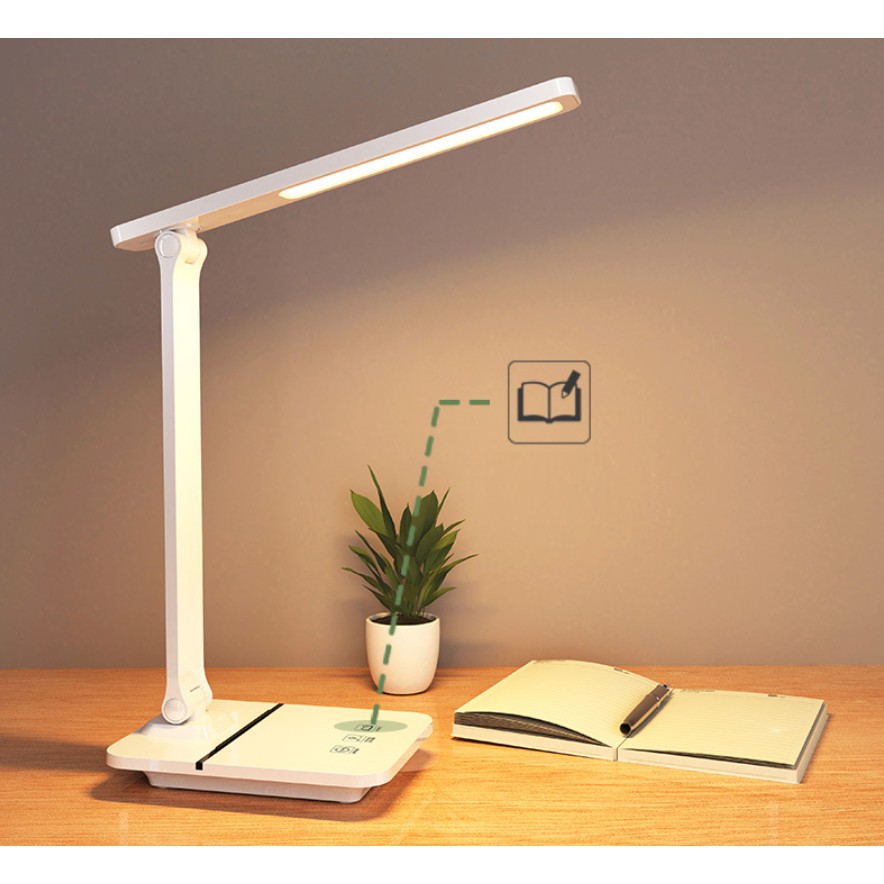 Ảnh Đèn Bàn Học Đọc Sách, Làm Việc Bóng LED Chống Cận, Cảm Ứng Tích Điện Gập 2 Chỗ Cao Cấp Chính Hãng Amalife 3