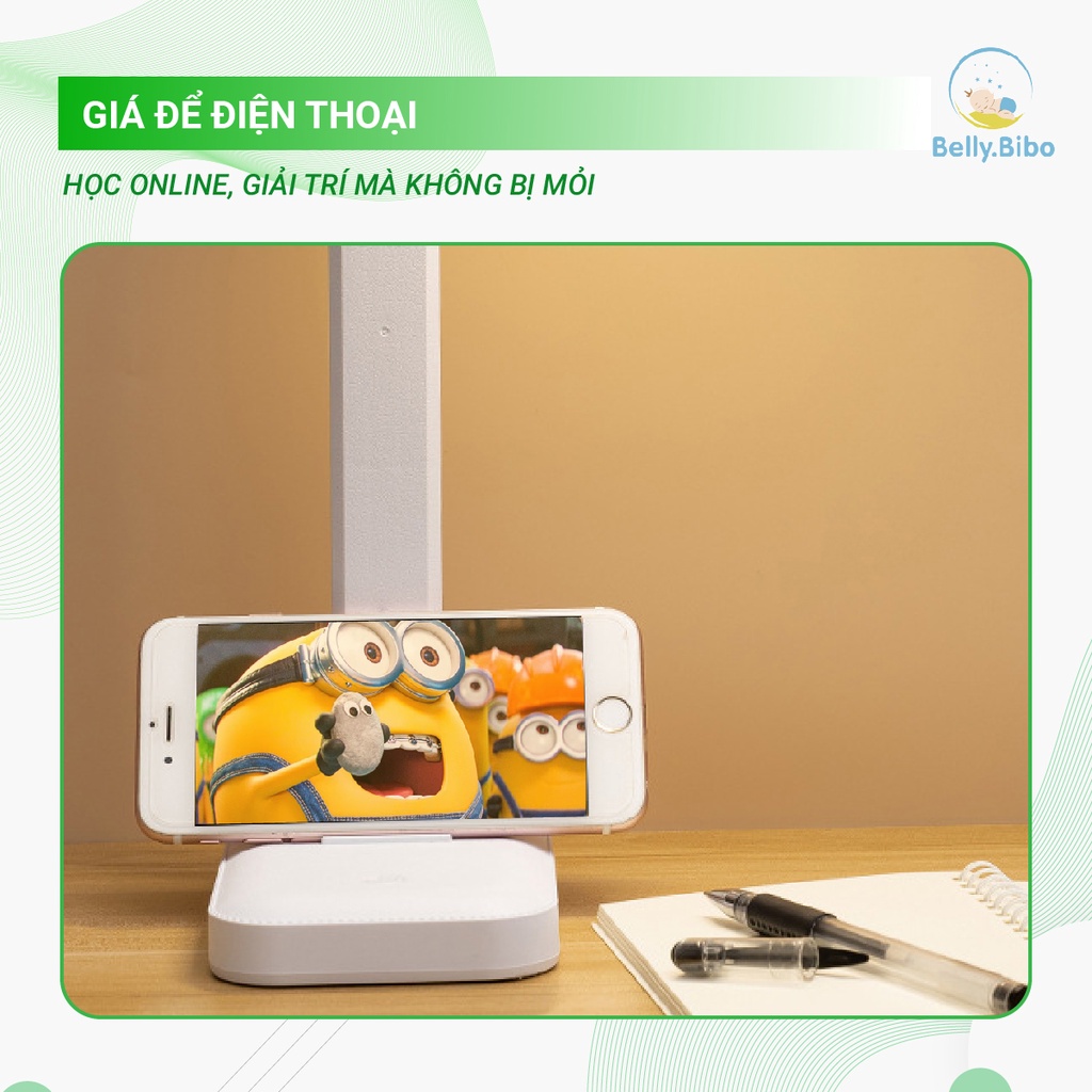 Đèn học để bàn tích điện Belly Baby, đèn bóng LED chống cận thị 3 màu ánh sáng đọc sách làm việc | BigBuy360 - bigbuy360.vn