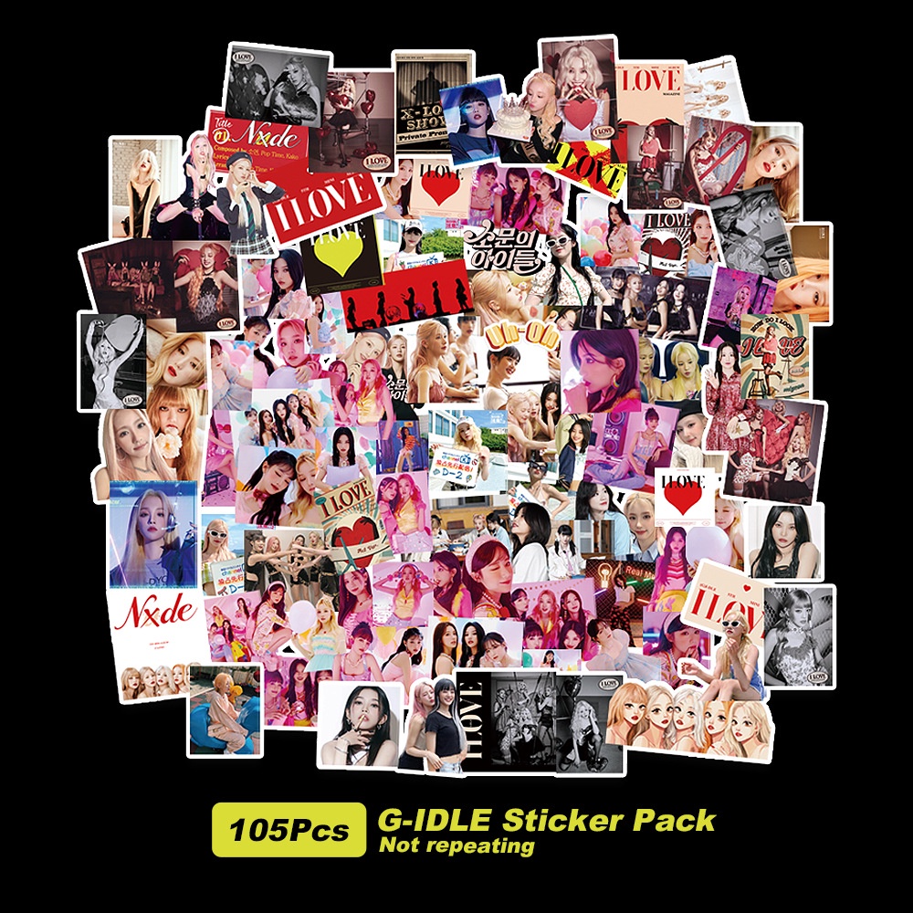G-IDLE Album I Love DIE Stickers GIDLE I NEVER Phone Luggage Tag Diy ...