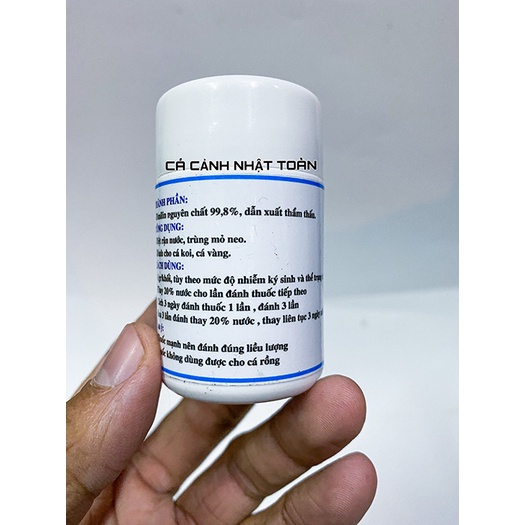 DIMILIN NẤM RÂU, TRÙNG MỎ NEO, RẬN NƯỚC, KÍ SINH TRÙNG CHO CÁ CẢNH 10G