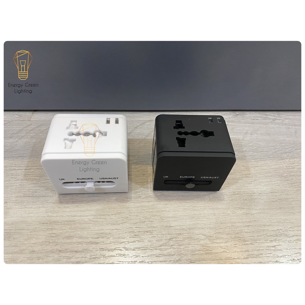 Ảnh Ổ cắm điện Energy Green Lighting quốc tế du lịch đa năng OC-122 2 cổng USB Travel AC Adapter 3