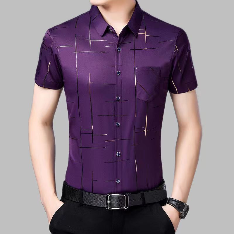 Áo Sơ Mi NgắN Tay In Hoa ThờI Trang Cho Nam [M-3XL]