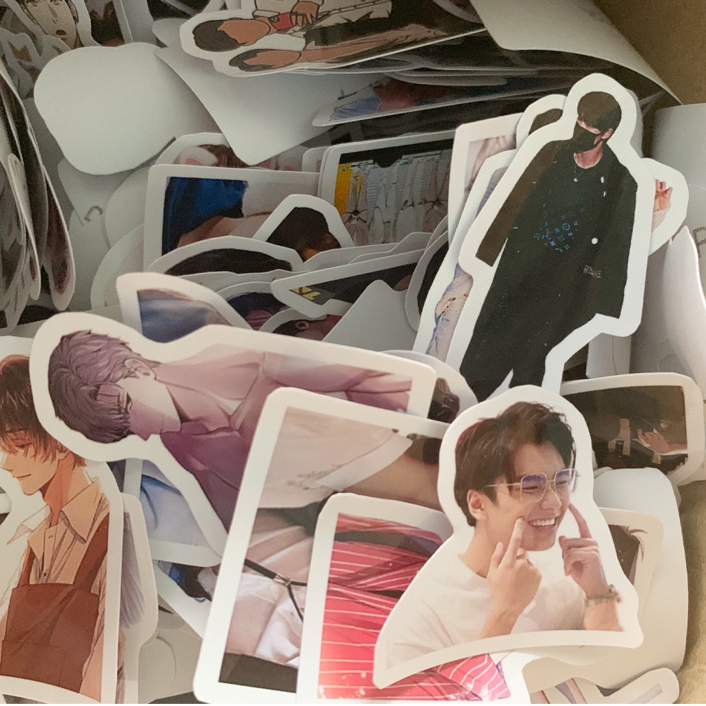 In sticker theo yêu cầu chống nước 1 tờ a4 (khoảng 24 hình) trang trí SAMI