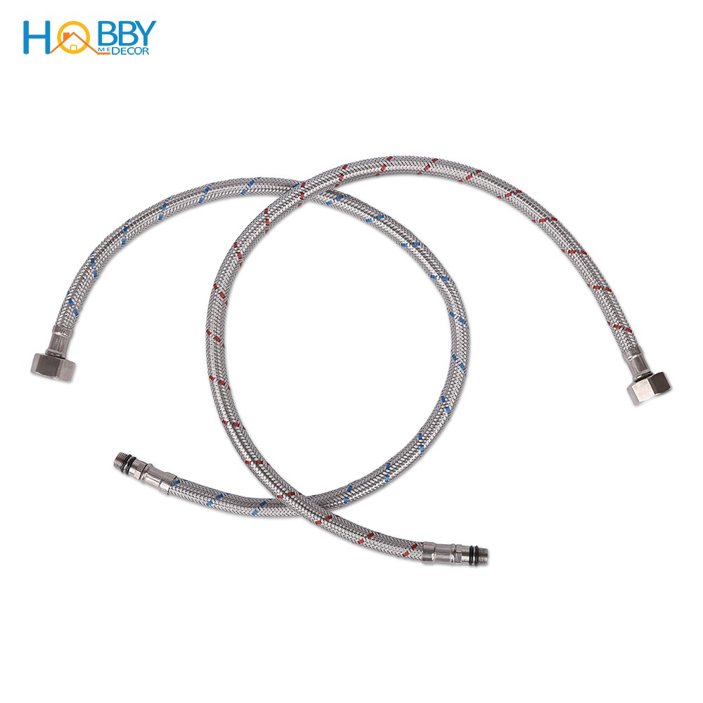 Bộ 2 dây cấp nước nóng lạnh HOBBY Home Decor DNL Inox 304 dài 60/80cm
