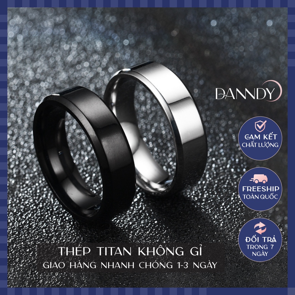 Titanium Steel Ring by Dandy - Unisex Accessories