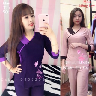 Đồ Lam Đi Chùa # Thun Tim Nơ # Đồ Bộ Nữ # Quần Áo