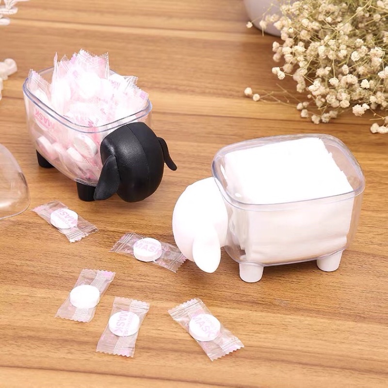Hộp đựng bông tăm mini thiết kế hình thú dễ thương