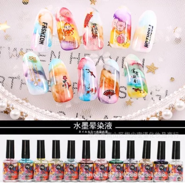 (CÓ VIDEO) Set 12 chai Cồn Loang đủ màu, dễ sử dụng