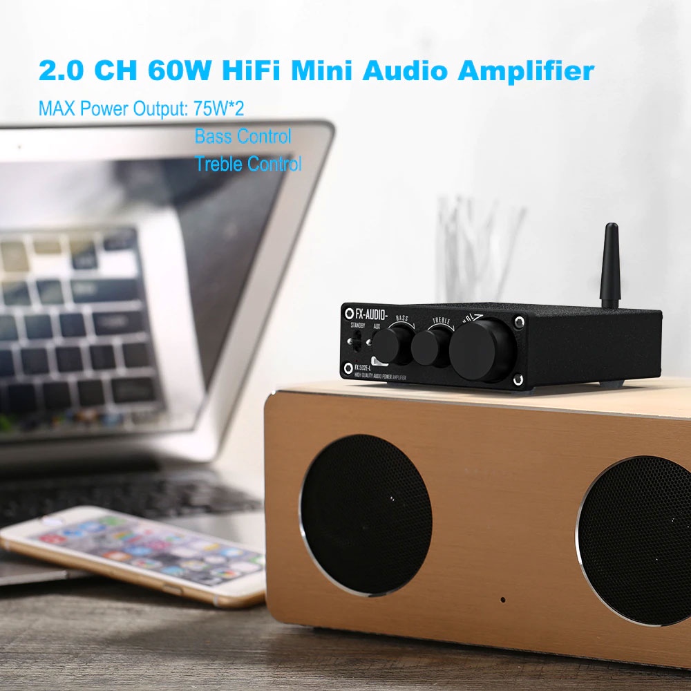 Amply FX-AUDIO 502E-L Class D CS8673E Bluetooth 5.0- Công Suất 2x65W 4 ...