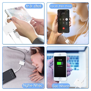 Giảm giá! ✨Bộ chuyển đổi giắc cắm tai nghe L sang 3,5 mm Bộ chia sạc nhanh PD cho Xiaomi Huawei Samsung