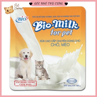 Sữa cho chó mèo Bio Milk 100g - Sữa bột dinh dưỡng cho thú cưng