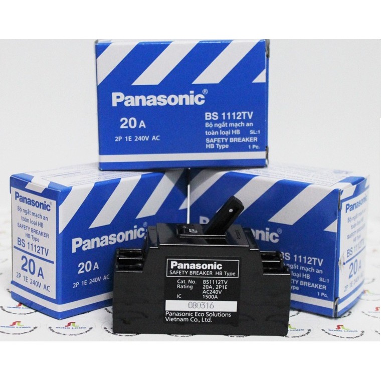 Panasonic - CB Cóc (ĐEN) / Cầu Dao BẢO VỆ QUÁ TẢI Và NGẮT MẠCH HB 2P1E ...