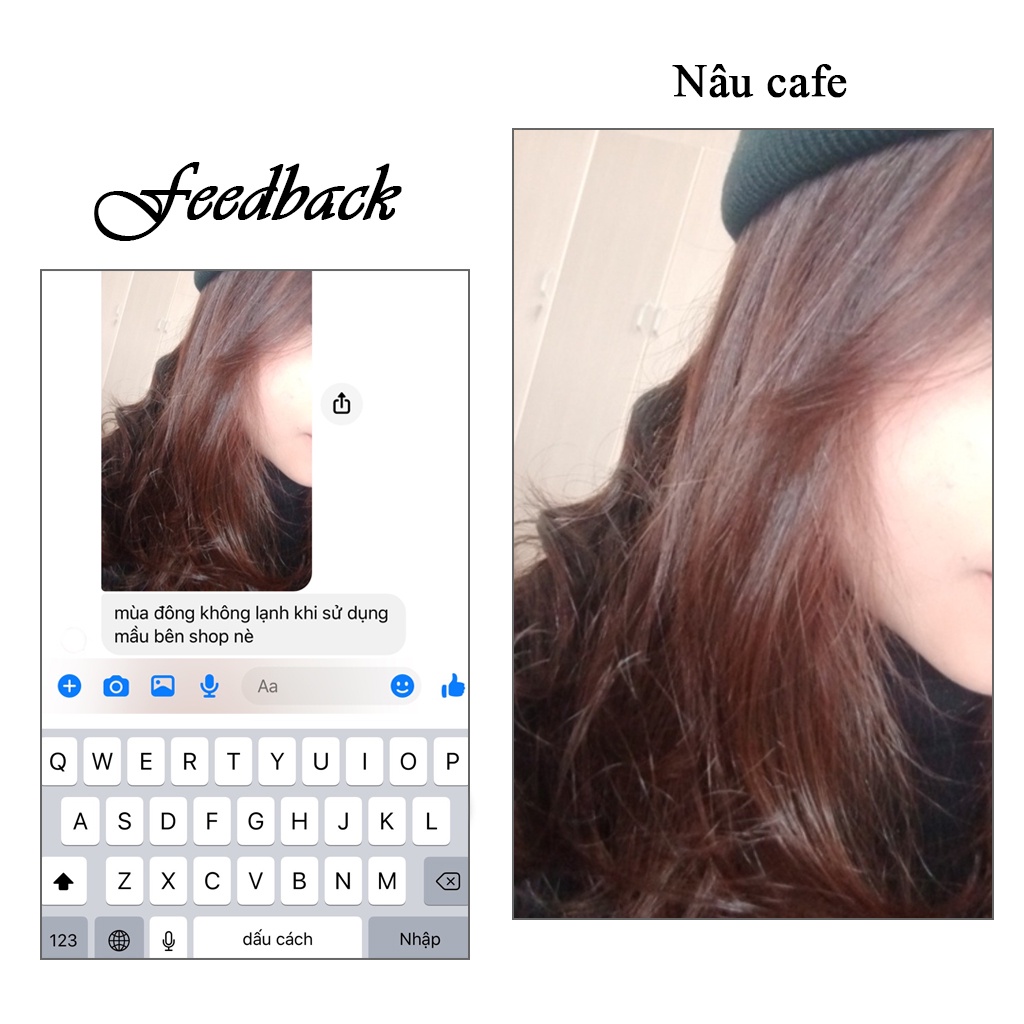 Thuốc nhuộm tóc màu Nâu Caffe 100ml  kem nhuộm lên chuẩn tone