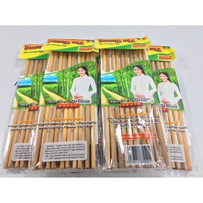 Đũa Tre Sạch Văn Chương Vỉ 10 đôi [GIÁ SỈ]