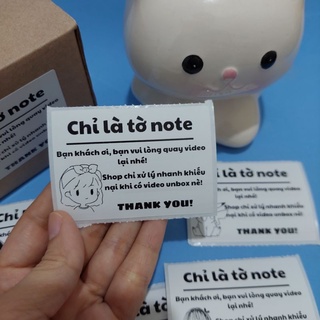 Set 50 tem dán note quay video mở hàng kích thước 7x5cm