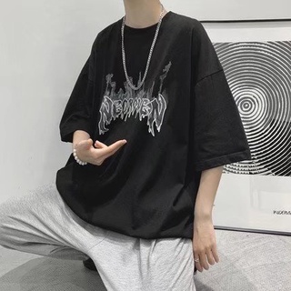 Áo thun ngắn tay in họa tiết độc đáo dáng rộng cho nam và nữ M-5XL