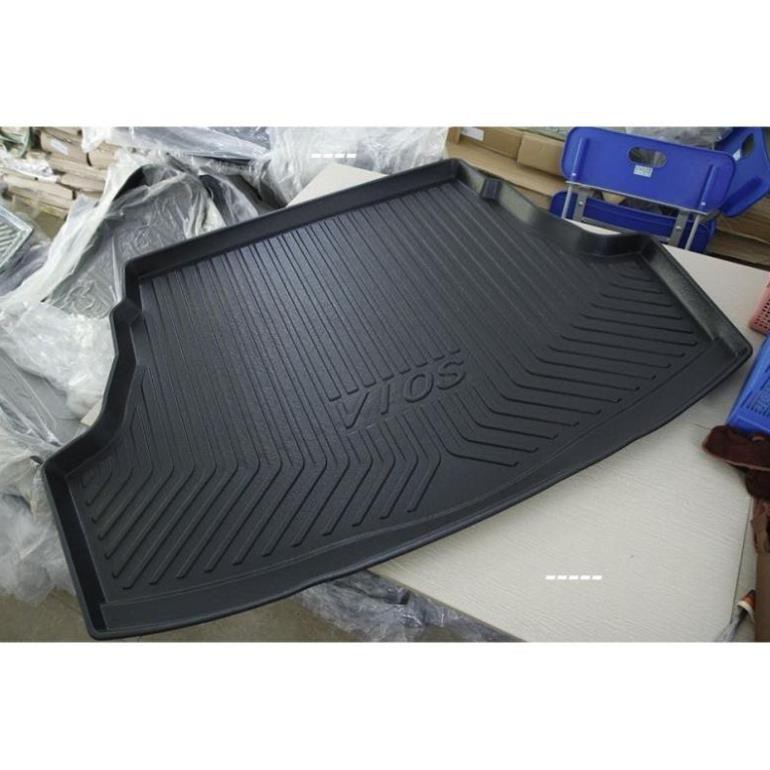 Lót cốp nhựa dẻo Toyota Vios 2014-2022, Chất liệu nhựa dẻo không mùi, vệ sinh dễ dàng, chống thấm nước