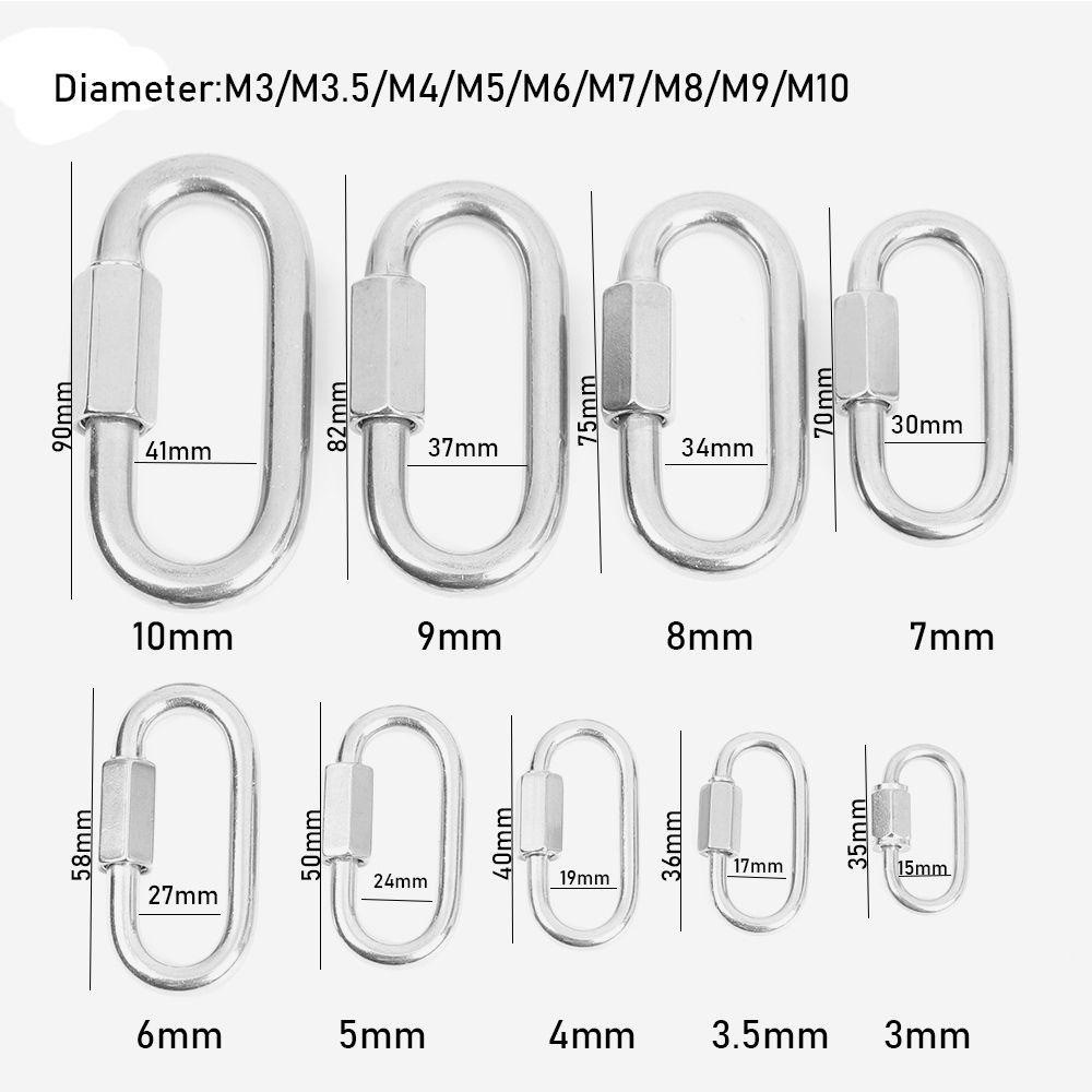 Móc Snap An Toàn HOBBYIN 9 Kích Thước Dây Xích Khóa Vòng Kết Nối