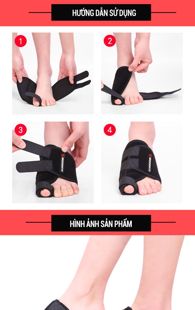 Mô tả Nẹp bàn chân hỗ trợ định hình ngón chân cái GoodFit GF617A - 8
