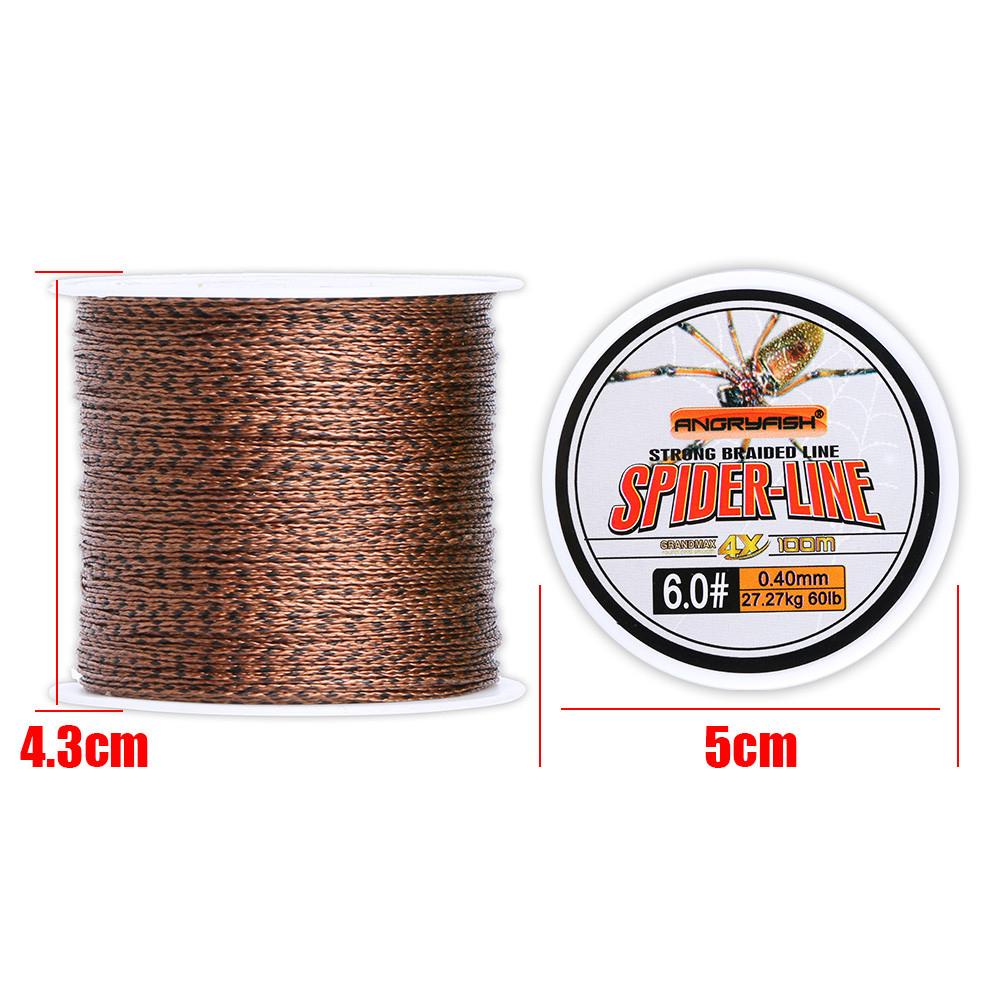 Dây câu SILKPULSE Độ bền thực tế 10-60LB Dệt Camo Vàng Mạnh 4 Dây