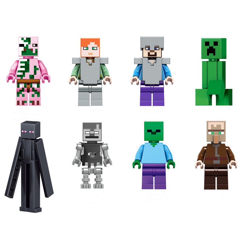 1 Mô Hình Búp Bê Steve Creeper Enderman Đang Nằm Trong Minecraft ...