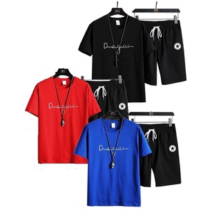 Đồ Bộ Thể Thao Nam 💎 FREESHIP 💎 Cộc Tay Mặc Nhà Co Giãn 4 Chiều 4 Màu DUEGAIN L1