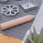 DWEL Cookie Nướng Khuôn Tay Cầm Bằng Gỗ Phễu Máy Làm Bánh Nhôm Sắt Máy Làm Bánh
