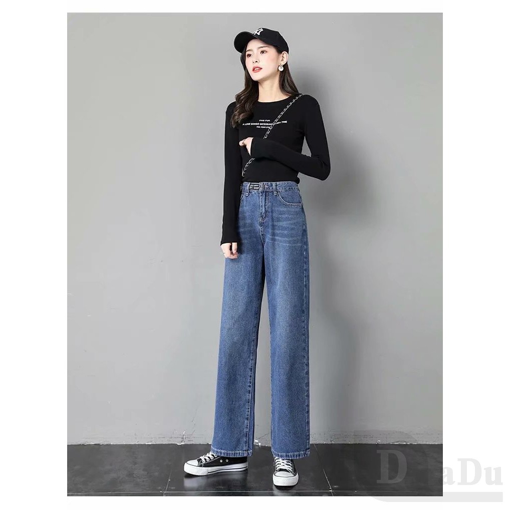 Ảnh Quần Jean Dài Palazzo Ống Rộng Thời Trang Cho Phụ Nữ 3