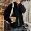 Áo sơ mi unisex nhung tăm form rộng nam nữ phong cách Ulzzang
