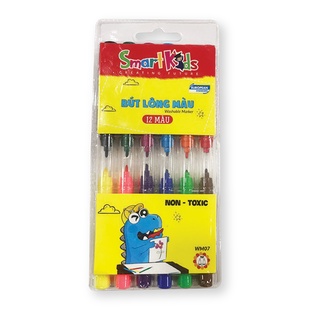 Bút Lông Màu Smartkids WM07 12 màu tô Dành cho bé từ 4 tuổi - 10 tuổi Màu sắc tươi sáng, cường độ màu cao, bền màu