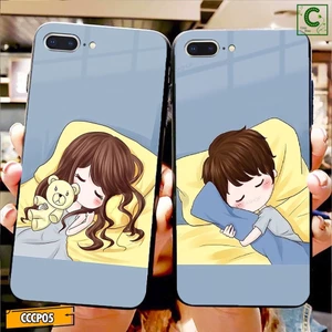 Ốp lưng iphone mặt kính in hình cực đẹp,sáng bóng-Cặp đôi ấm áp - 6/6plus/6s/6splus/7/7plus/8/8plus/x/.....