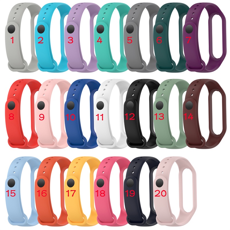 Dây Đeo Thay Thế Chất Liệu Silicon Màu Trơn Cho Xiaomi Smart Band 7 / Mi Band 7 / Miband7