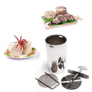 ( LOẠI TỐT ) Khuôn Làm Giò Chả Inox 1kg Dragon Việt Nam