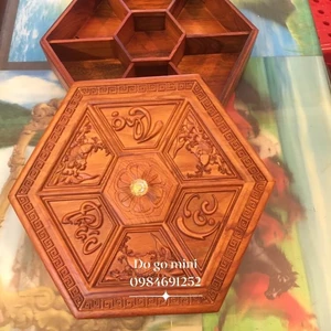 Khay đựng bánh gỗ hương