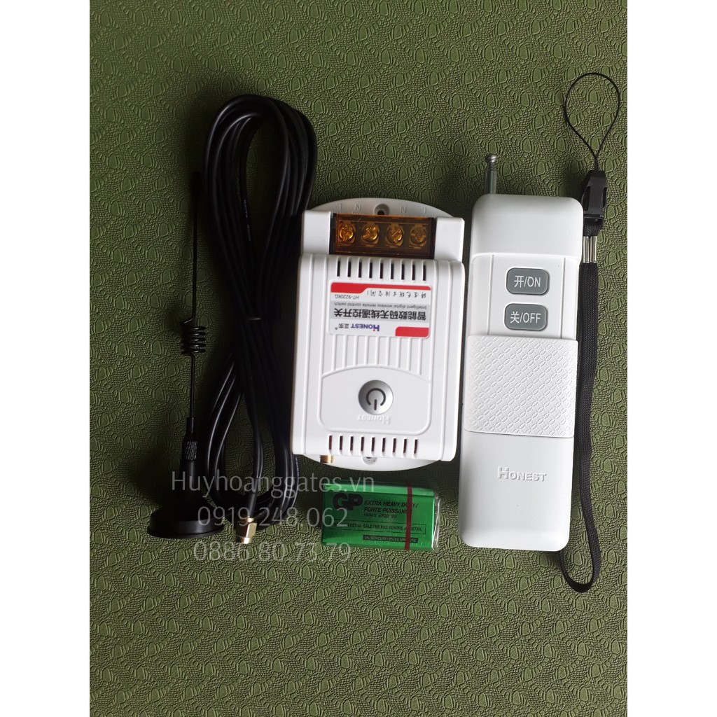 Công tắc điều khiển từ xa 5Km Honest HT-9220-5 (40A/220V) - CÓ CHỨC NĂNG HỌC LỆNH