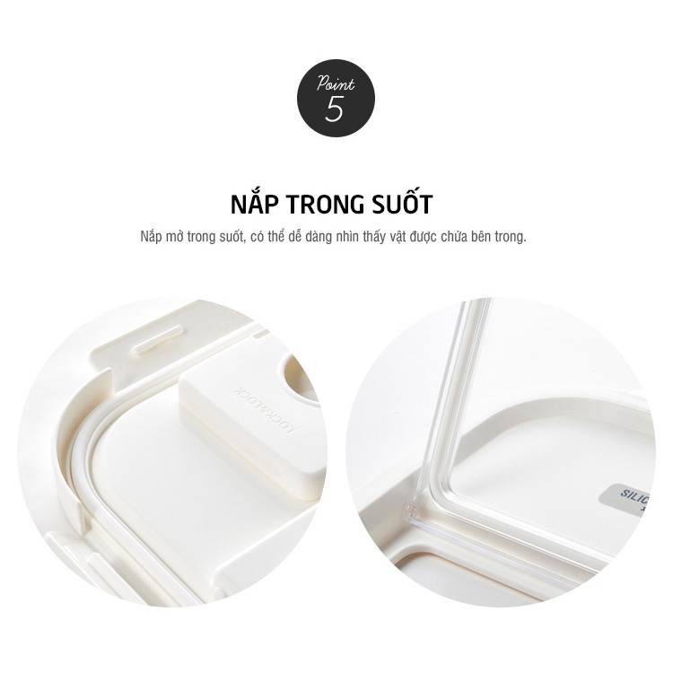 Thùng Gạo Hàn Quốc Có Hút Ẩm, Cốc Đong, Vạch Đo Tiện lợi LocknLock HPL560 5KG HPL561 10KG - K-MALL