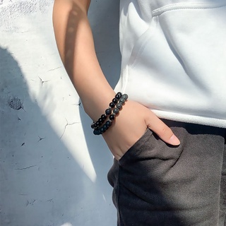 GUADALUPE1 2 Cái / bộ Vòng Tay Đính Hạt Đá Nam Châm Đàn Hồi Dây Đeo Tay Cặp Đôi Vòng Tay Hấp Dẫn Người Bạn Thân Nhất Người Yêu Hạt Tròn Hình Trái Tim Tình Yêu Phụ Kiện Thời Trang Hợp Kim